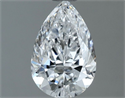 Diamante Natural 0.80 quilates, De pera , Color D, claridad SI1 y certificado GIA