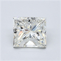 Natural Diamond 1.50 Carats, Princess with  Cut, J Color, VS2 Clarity and Certified by GIA