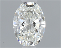 Natural Diamond 0.40 Carats, Oval with  Cut, H Color, VVS1 Clarity and Certified by GIA