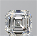 Natural Diamond 0.90 Carats, Asscher with  Cut, I Color, VVS2 Clarity and Certified by GIA