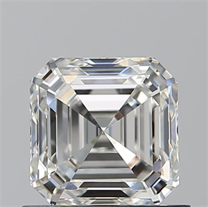 Picture of Natural Diamond 0.90 Carats, Asscher with  Cut, I Color, VVS2 Clarity and Certified by GIA