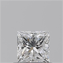 Diamante Natural 0.57 quilates, Princesa , Color E, claridad VVS2 y certificado GIA