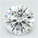 Lab Grown Diamond 2.10 Carats, Round with Ideal Cut, D Color, VVS2 Clarity and Certified by IGI