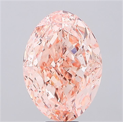 Picture of Lab Grown Diamond 16.27 Carats, Oval with  Cut, Fancy Intense Pink Color, VS2 Clarity and Certified by IGI