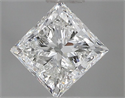 Natural Diamond 0.70 Carats, Princess with  Cut, H Color, VS2 Clarity and Certified by GIA