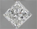 Natural Diamond 0.70 Carats, Princess with  Cut, H Color, VS2 Clarity and Certified by GIA