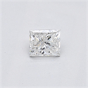 Natural Diamond 0.34 Carats, Princess with  Cut, D Color, SI1 Clarity and Certified by GIA
