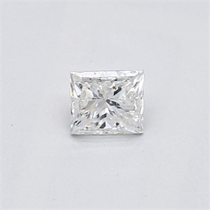 Picture of Natural Diamond 0.34 Carats, Princess with  Cut, D Color, SI1 Clarity and Certified by GIA