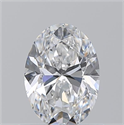 Natural Diamond 0.70 Carats, Oval with  Cut, D Color, VS2 Clarity and Certified by GIA