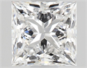 Natural Diamond 0.51 Carats, Princess with  Cut, D Color, VVS2 Clarity and Certified by GIA