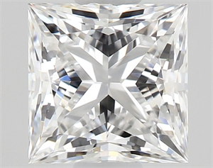 Picture of Natural Diamond 0.51 Carats, Princess with  Cut, D Color, VVS2 Clarity and Certified by GIA