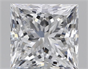Natural Diamond 1.21 Carats, Princess with  Cut, D Color, VS1 Clarity and Certified by GIA