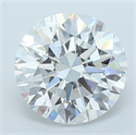 Lab Grown Diamond 4.00 Carats, Round with Excellent Cut, E Color, VS2 Clarity and Certified by IGI