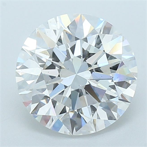 Picture of Lab Grown Diamond 4.00 Carats, Round with Excellent Cut, E Color, VS2 Clarity and Certified by IGI