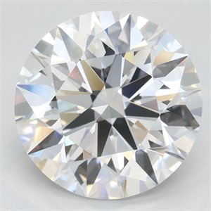 Picture of Lab Grown Diamond 4.18 Carats, Round with Excellent Cut, D Color, VVS1 Clarity and Certified by GIA
