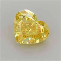 Picture of Lab Grown Diamond 2.02 Carats, Heart with  Cut, Fancy Vivid Yellow Color, VS2 Clarity and Certified by IGI