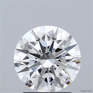 Picture of Lab Grown Diamond 1.04 Carats, Round with Ideal Cut, D Color, VVS2 Clarity and Certified by IGI