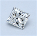 Natural Diamond 0.90 Carats, Princess with  Cut, G Color, VS2 Clarity and Certified by GIA