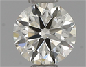 Natural Diamond 0.45 Carats, Round with Excellent Cut, J Color, VVS2 Clarity and Certified by IGI