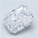 Natural Diamond 2.01 Carats, Radiant with  Cut, D Color, VS1 Clarity and Certified by GIA