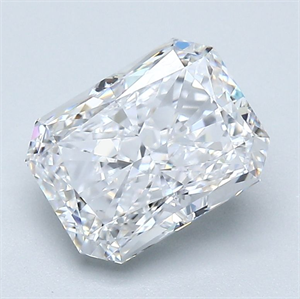 Picture of Natural Diamond 2.01 Carats, Radiant with  Cut, D Color, VS1 Clarity and Certified by GIA