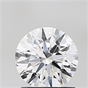 Lab Grown Diamond 1.21 Carats, Round with Ideal Cut, D Color, VVS2 Clarity and Certified by IGI