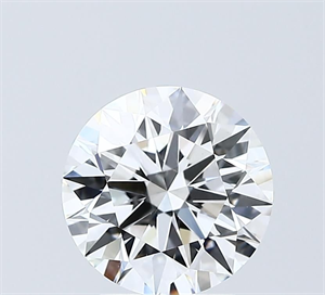 Picture of Lab Grown Diamond 2.04 Carats, Round with Ideal Cut, D Color, VVS2 Clarity and Certified by IGI