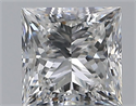 Natural Diamond 1.30 Carats, Princess with  Cut, F Color, VS2 Clarity and Certified by GIA