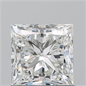 Natural Diamond 1.01 Carats, Princess with  Cut, I Color, VVS1 Clarity and Certified by GIA