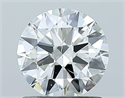 Natural Diamond 1.01 Carats, Round with Excellent Cut, H Color, SI1 Clarity and Certified by GIA