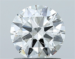 Picture of Natural Diamond 1.01 Carats, Round with Excellent Cut, H Color, SI1 Clarity and Certified by GIA