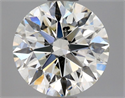 Natural Diamond 0.85 Carats, Round with Excellent Cut, J Color, SI2 Clarity and Certified by GIA