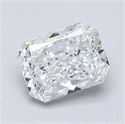 Natural Diamond 1.31 Carats, Radiant with  Cut, E Color, VS2 Clarity and Certified by GIA