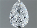 Natural Diamond 0.74 Carats, Pear with  Cut, E Color, VS2 Clarity and Certified by GIA