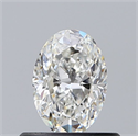 Natural Diamond 0.52 Carats, Oval with  Cut, F Color, VS1 Clarity and Certified by GIA