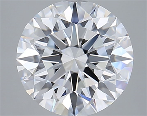 Picture of Lab Grown Diamond 3.16 Carats, Round with Ideal Cut, D Color, VVS2 Clarity and Certified by IGI