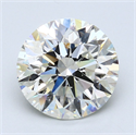 Natural Diamond 5.74 Carats, Round with Excellent Cut, I Color, SI2 Clarity and Certified by GIA