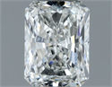 Natural Diamond 0.50 Carats, Radiant with  Cut, F Color, VVS1 Clarity and Certified by GIA