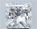 Natural Diamond 1.50 Carats, Princess with  Cut, E Color, VS2 Clarity and Certified by GIA
