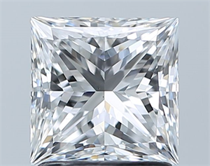 Picture of Natural Diamond 1.50 Carats, Princess with  Cut, E Color, VS2 Clarity and Certified by GIA