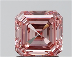 Picture of Lab Grown Diamond 2.01 Carats, Asscher with  Cut, Fancy Intense Pink Color, VS2 Clarity and Certified by IGI