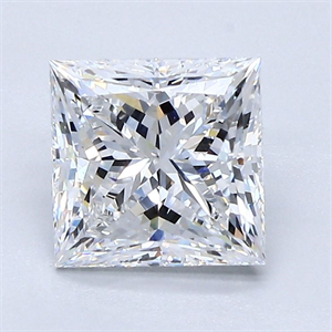 Picture of Natural Diamond 1.71 Carats, Princess with  Cut, D Color, VS1 Clarity and Certified by GIA