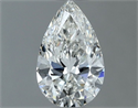 Natural Diamond 0.50 Carats, Pear with  Cut, H Color, SI1 Clarity and Certified by GIA