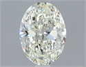 Natural Diamond 0.70 Carats, Oval with  Cut, J Color, VVS1 Clarity and Certified by GIA