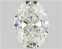Natural Diamond 0.50 Carats, Oval with  Cut, H Color, SI2 Clarity and Certified by GIA
