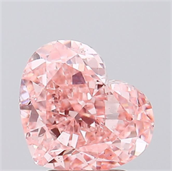 Picture of Lab Grown Diamond 3.51 Carats, Heart with  Cut, Fancy Vivid Pink Color, VS2 Clarity and Certified by IGI