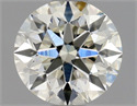 Natural Diamond 0.70 Carats, Round with Excellent Cut, K Color, SI1 Clarity and Certified by GIA