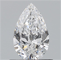 Natural Diamond 0.60 Carats, Pear with  Cut, D Color, VVS2 Clarity and Certified by GIA