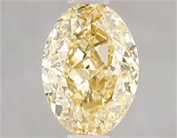 Picture of Lab Grown Diamond 1.60 Carats, Oval with  Cut, Fancy Intense Yellow Color, VS1 Clarity and Certified by IGI
