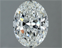 Natural Diamond 1.41 Carats, Oval with  Cut, H Color, VS1 Clarity and Certified by GIA